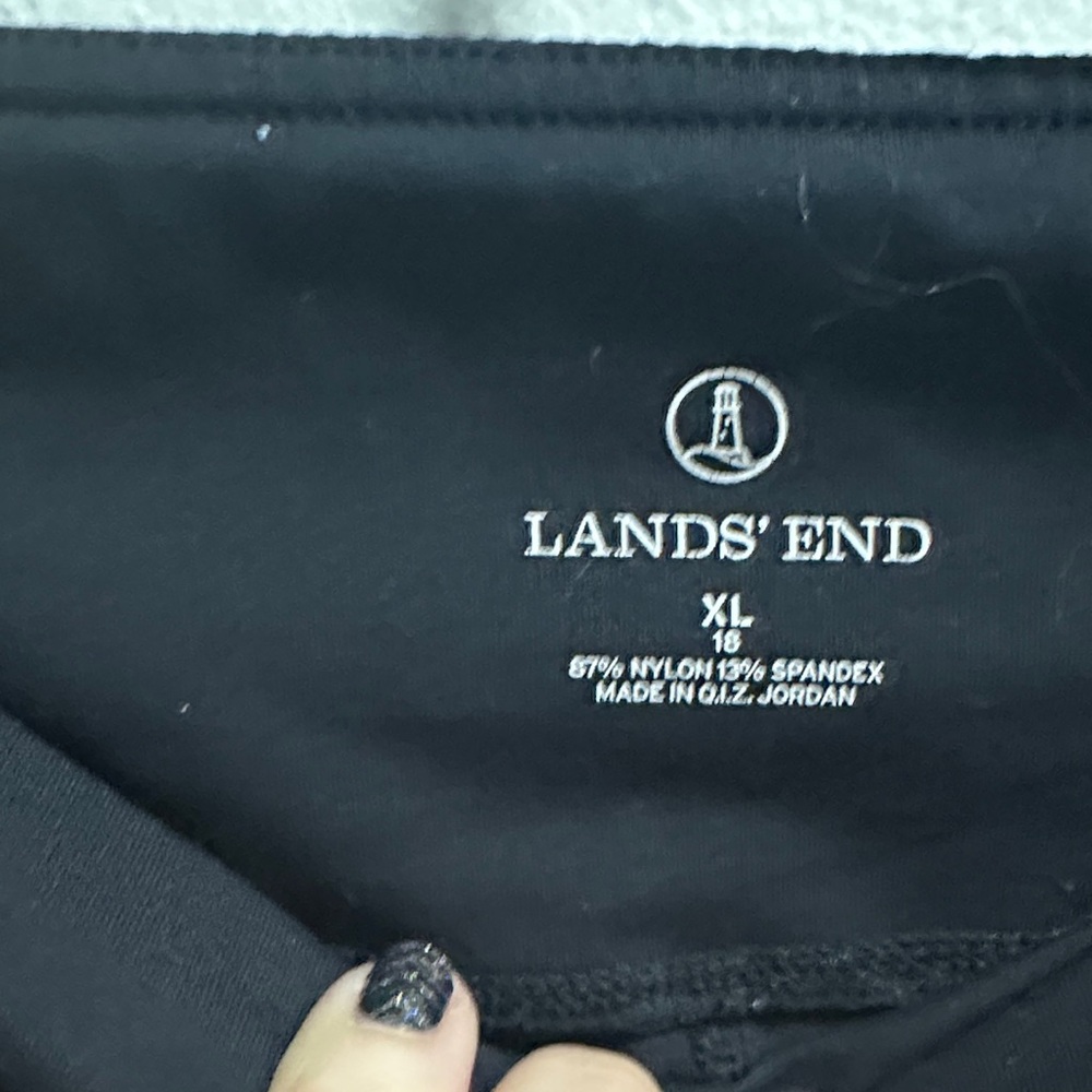 Lands' End Black Activewear Pants - Picture 2 of 5